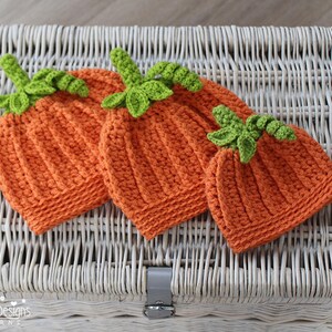 Pumpkin Hat Crochet Pattern, Halloween Crochet Hat, Baby to Adult, 6 Sizes, UK USA Terms, PDF Pattern image 4
