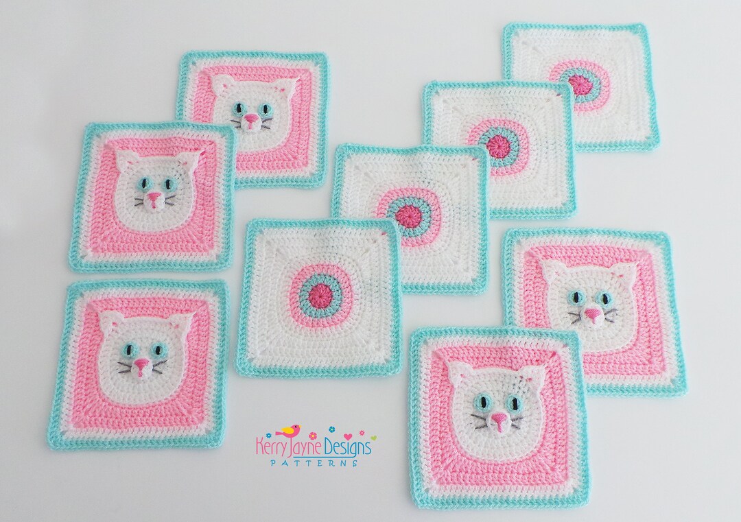 CAT BLANKET CROCHET Pattern - Crochet Baby Blanket Pattern - Crochet ...