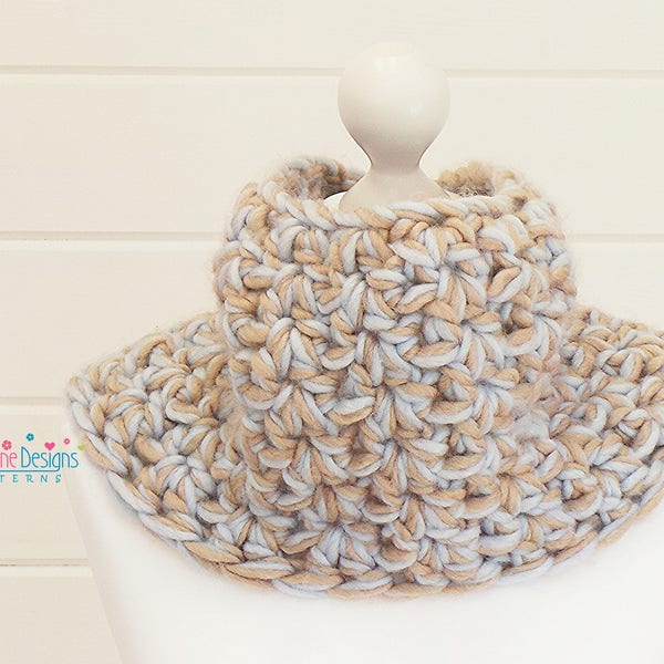 CROCHET PATTERN BIG Softie - Crochet cowl pattern - Unique cowl pattern Modern cowl pattern Chunky Cowl pattern Soft Cowl pattern Easy Cowl