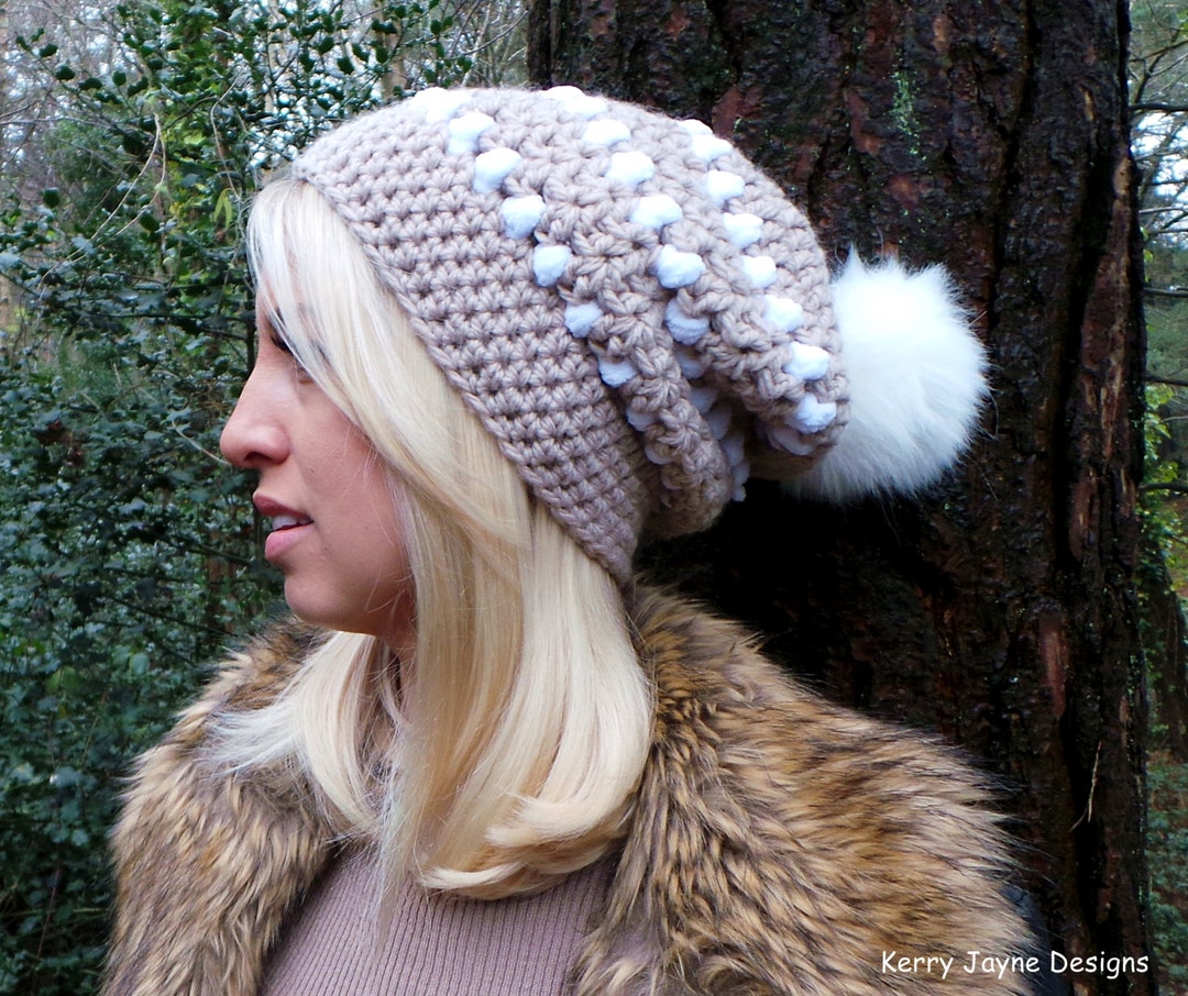 INSTANT DOWNLOAD HAT Pattern Crochet Hat Pattern Crochet Slouch Beanie ...