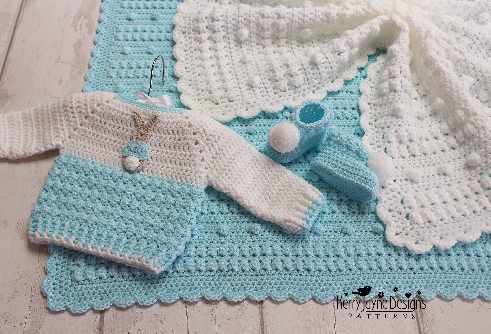 CROCHET PATTERN Bobbles and Clusters Blanket Crochet pattern | Etsy