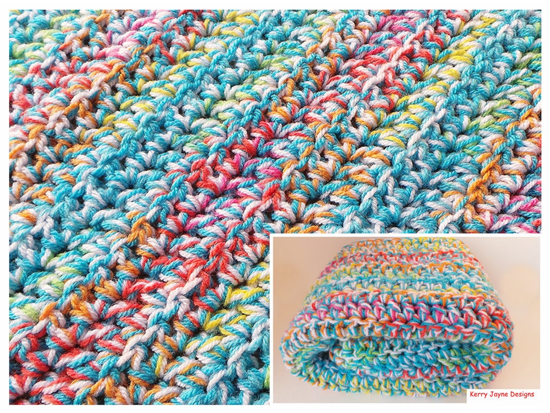 Multicolor Yarn Variegated Yarn Baby Blanket Pattern Handmade