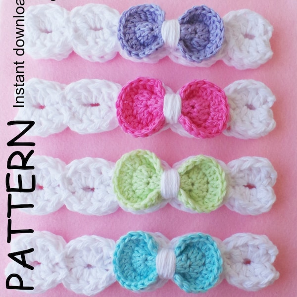 CROCHET HEADBAND Pattern BABYS headband pattern Girls headband pattern 8 sizes Download pattern Pdf Baby girl headband Bow headband Uk pdf