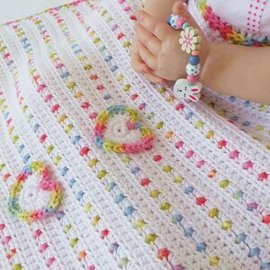 Jelly Tots Crochet baby Blanket Pattern, Baby blanket Crochet Pattern, Crochet Blanket Pattern, Love you lots like jelly tots baby Blanket