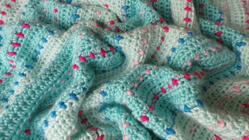Dinky Dot Crochet Blanket Pattern Baby blanket pattern baby blanket crochet pattern Easy crochet pattern Instant download crochet Pattern image 5