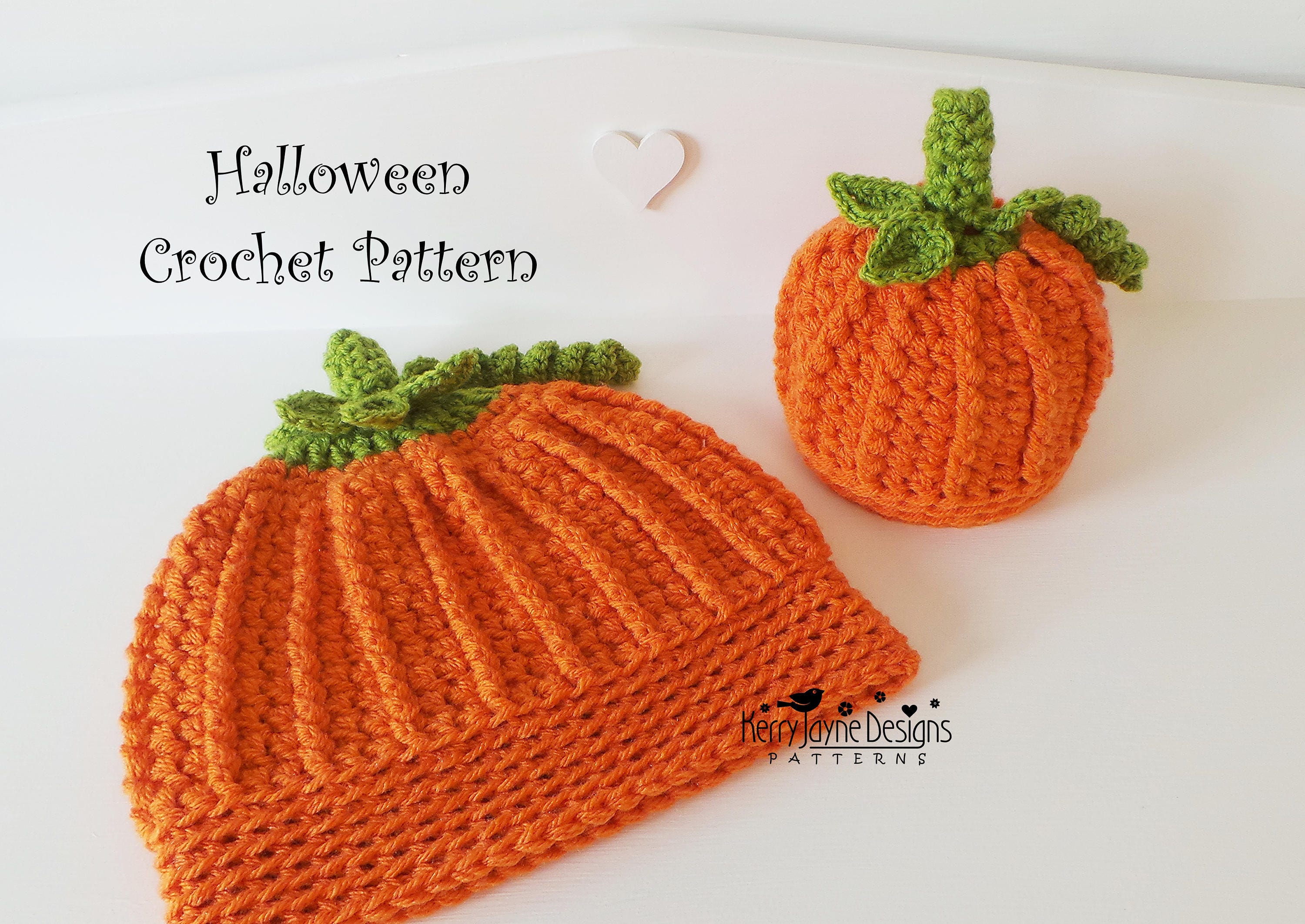 PUMPKIN HAT Crochet Pattern Halloween 