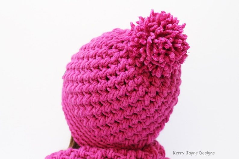 Adult CROCHET PATTERN Rocky Ridge crochet hat and cowl Pattern Puff stitch hat Crochet Pattern Puff stitch cowl Crochet Pattern Sizes Teen