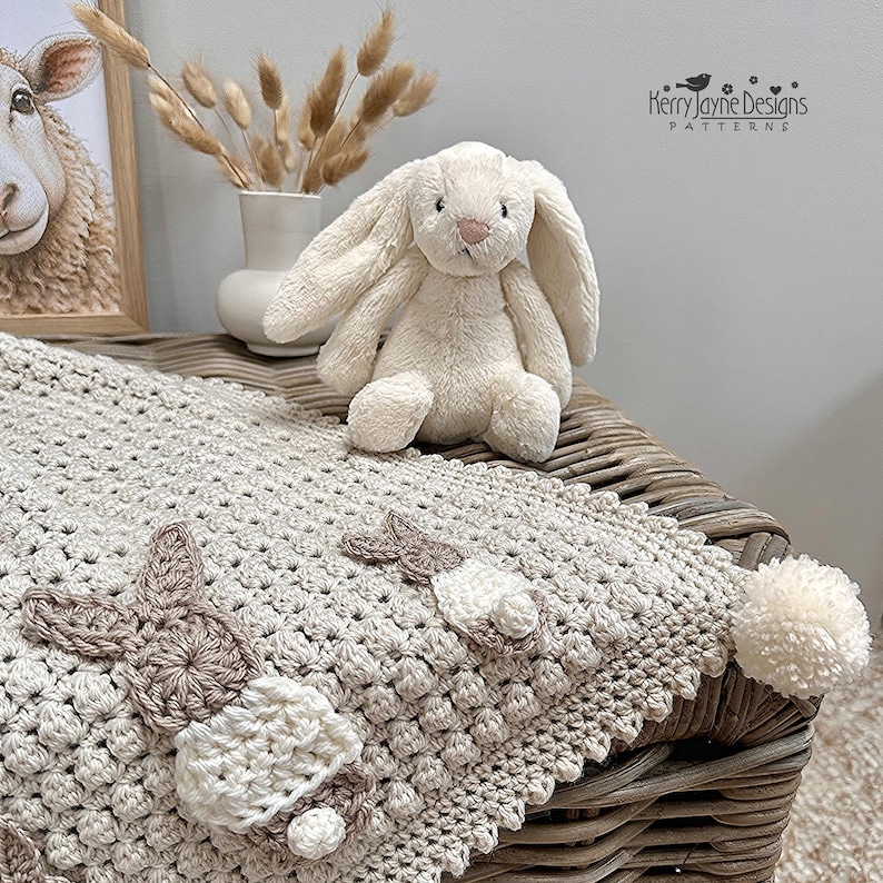 BABY BLANKET Crochet Pattern - Bunny Parade Blanket - Includes 2 Tutorials for Blanket and Bunnies 2 sizes included - PDF Crochet Pattern image 3