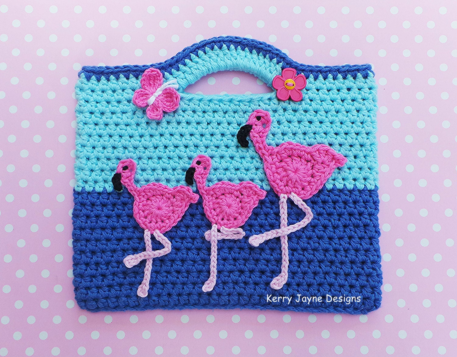 38 Flamingo Crochet Patterns to Add Tropical Charm to Your Handmade Collection 29 Crochet BAG Pattern Dancing Flamingos