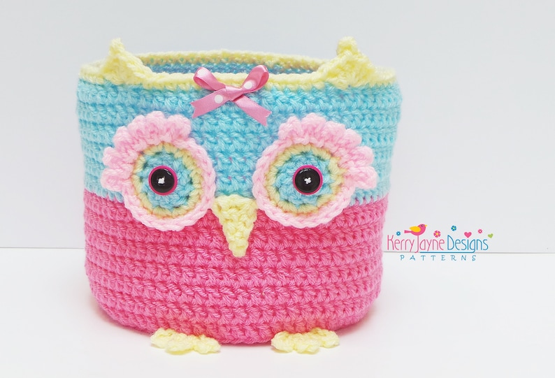 KERRY'S OWL BASKET and Owlets Crochet Pattern Crochet Amigurumi Owls Pattern A Basket full of Owlets Owl Toy Crochet Pattern and Tutorial image 6