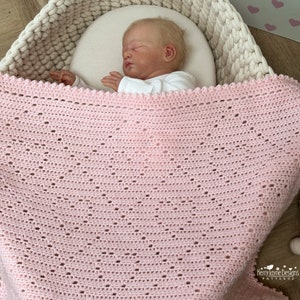 Heart Baby Blanket Crochet Pattern