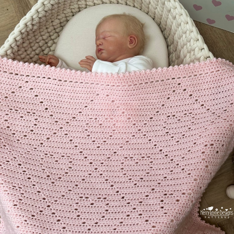 Heart Baby Blanket Crochet Pattern