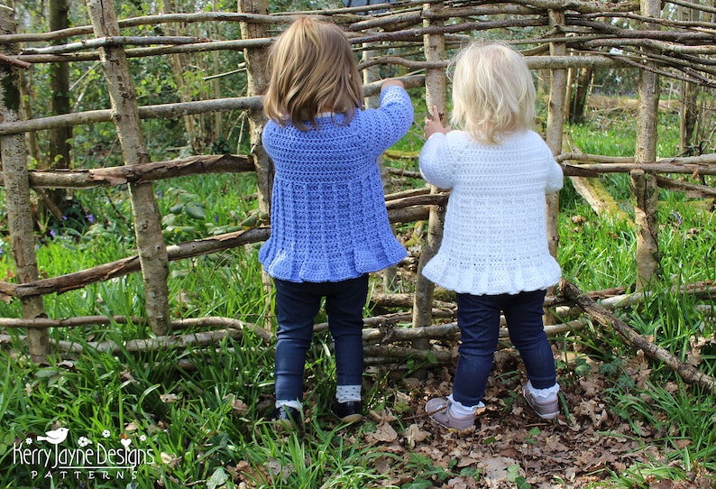 CROCHET CARDIGAN PATTERN Little Bell Cardie Crochet Pattern includes Photo Tutorial, Sizes Newborn up to 8 years, Baby, Child Pattern image 5