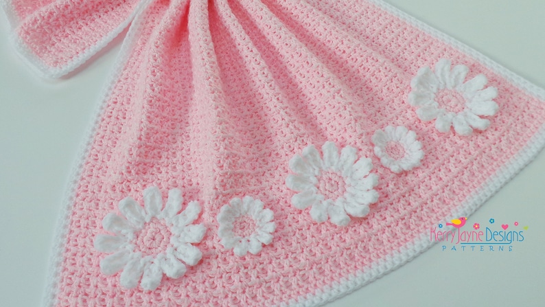 BABY BLANKET Crochet Pattern - Delightful Daisy Blanket Crochet Pattern - Includes detailed tutorial - Flower blanket crochet pattern - PDF bild 2