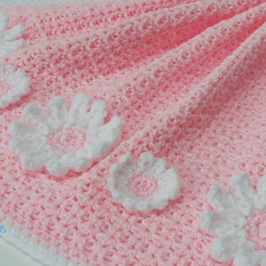 BABY BLANKET Crochet Pattern - Delightful Daisy Blanket Crochet Pattern - Includes detailed tutorial - Flower blanket crochet pattern - PDF bild 6