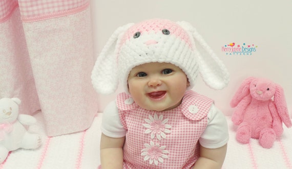 EASTER CROCHET PATTERN Bunny Ears Hat Crochet Bunny Hat Pattern 7
