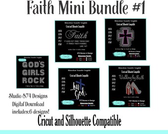 Glaube Strass SVG Bundle - Christliche Designs (Digitaler Download)