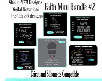 Glaube Strass SVG Bundle - Christliche Designs (Digitaler Download)