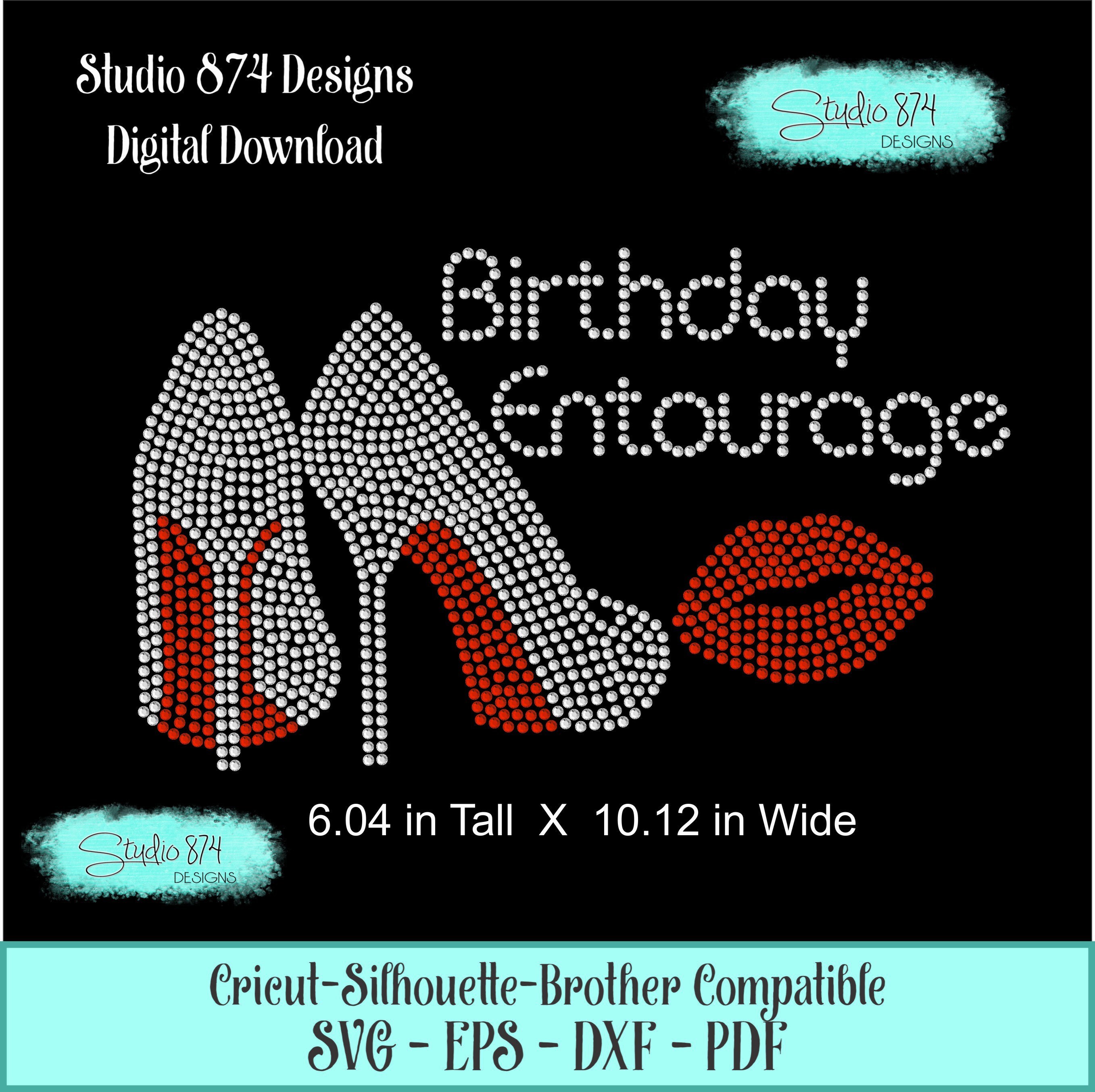Download Birthday Entourage Rhinestone SVG Template Digital ...
