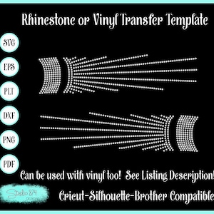 Cheer Bow Rhinestone SVG Template - Cheerleading EPS Digital Download