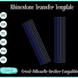 Cheer Bow Rhinestone Transfer Template - Line Fade - Two colors - Digital Download - SVG Cut File - Stencil Pattern - Sticky Flock