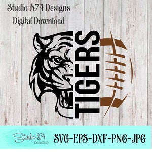 Tigers Mascot Vector SVG Transfer Template - Football School Instant Download
