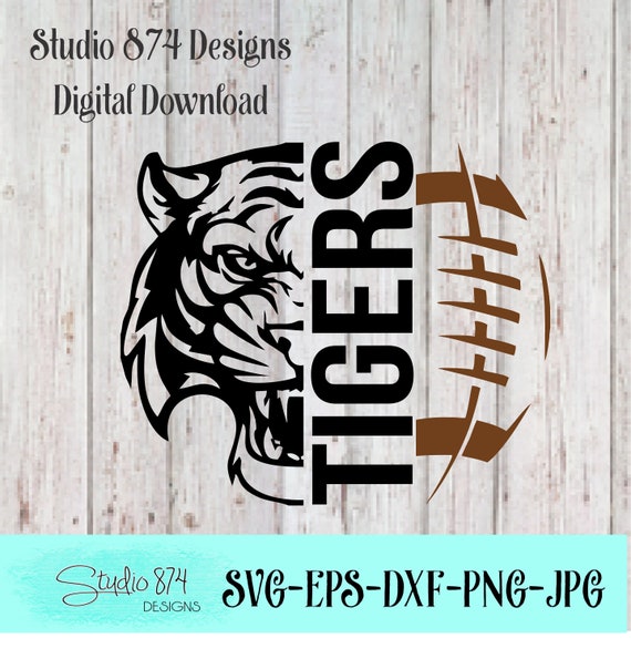 Tigers Mascot Vector SVG Transfer Template - Football School Instant Download