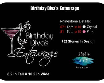 Download Rhinestone Bling Iron-on Transfer Applique Birthday Girl