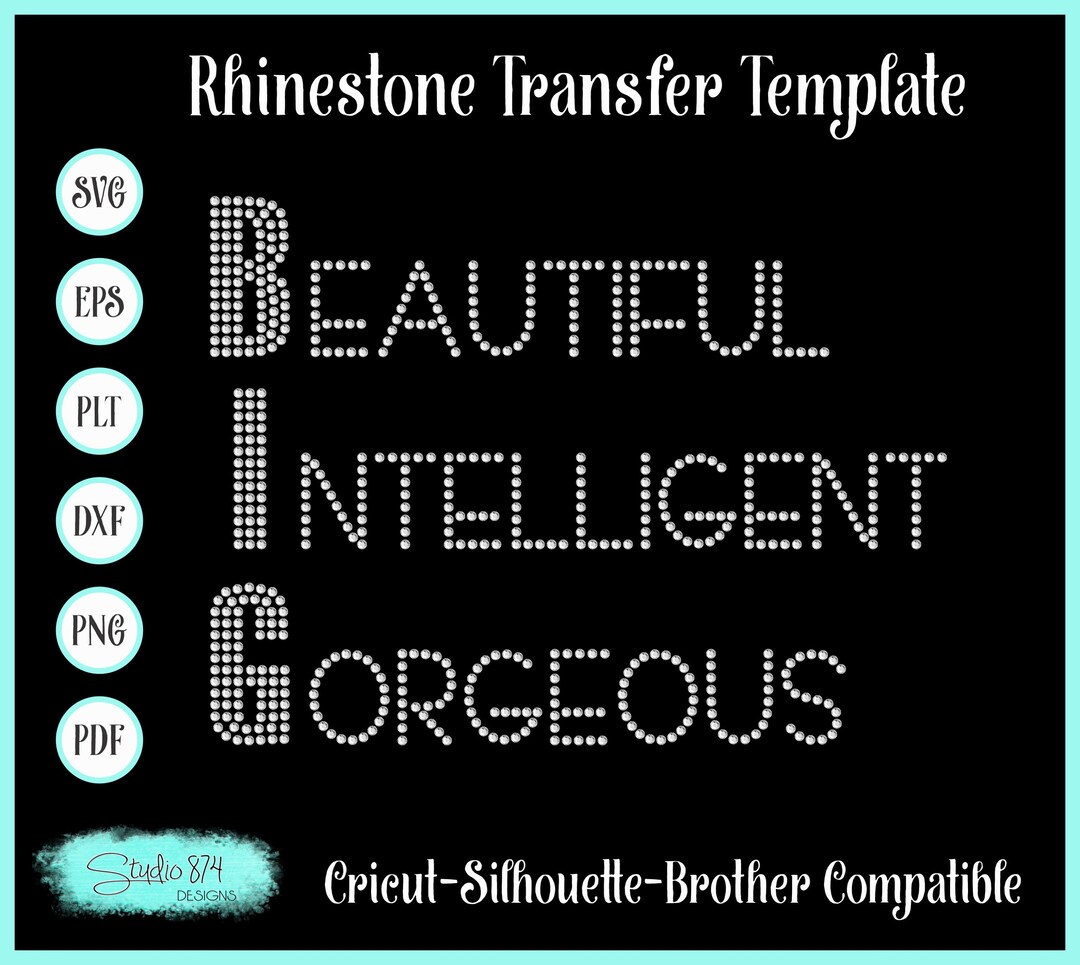 Diva Rhinestone SVG Template - Beautiful Intelligent (instant Download ...
