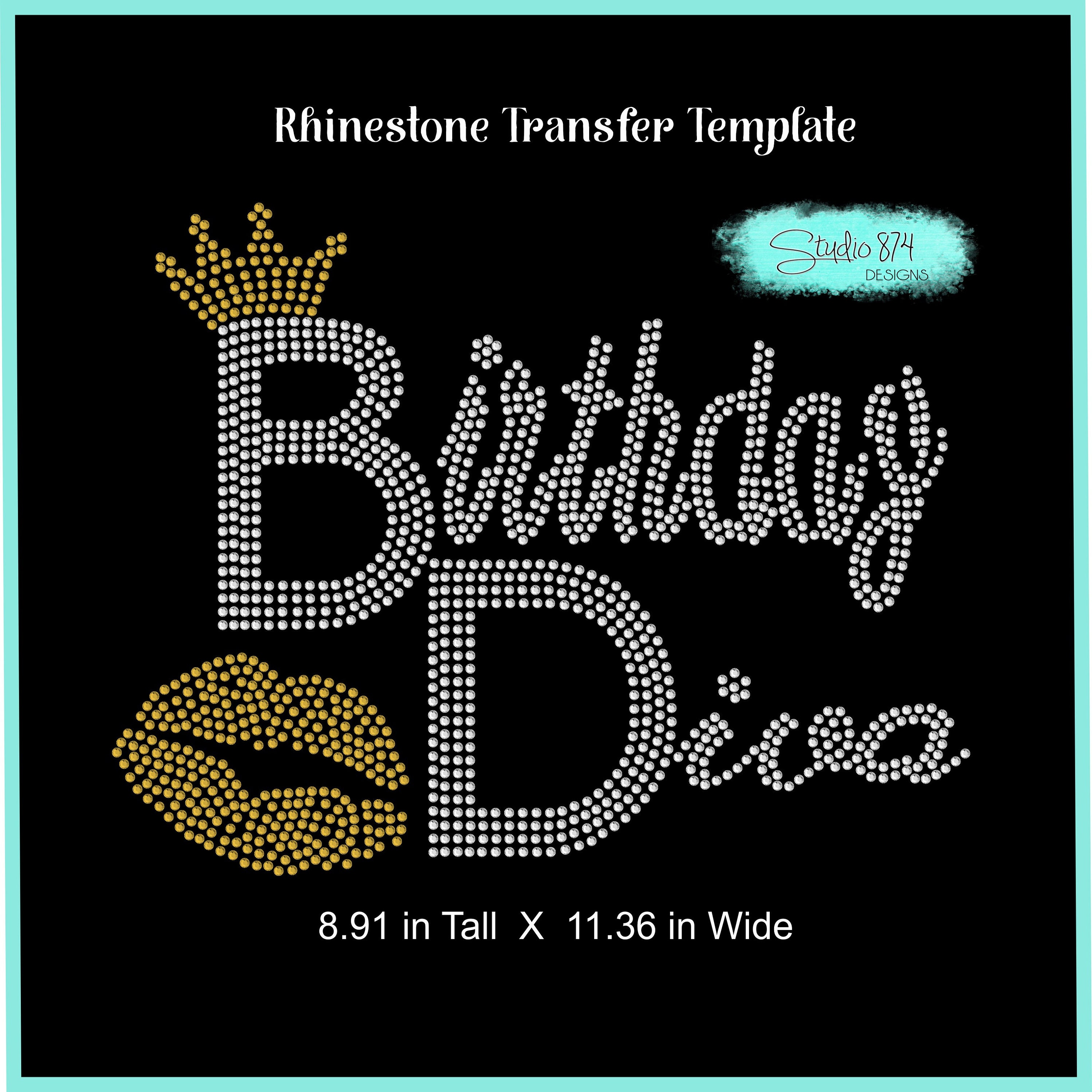 Birthday Diva Rhinestone Instant Download SVG, EPS Digital Transfer ...