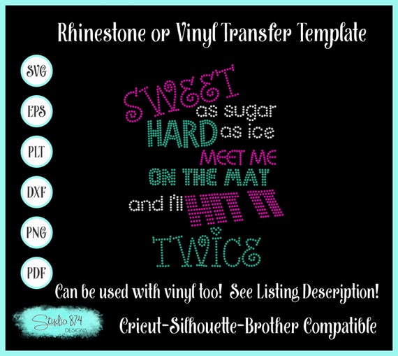 Cheer Rhinestone SVG Template - EPS Digital Download Sticky Flock Stencil