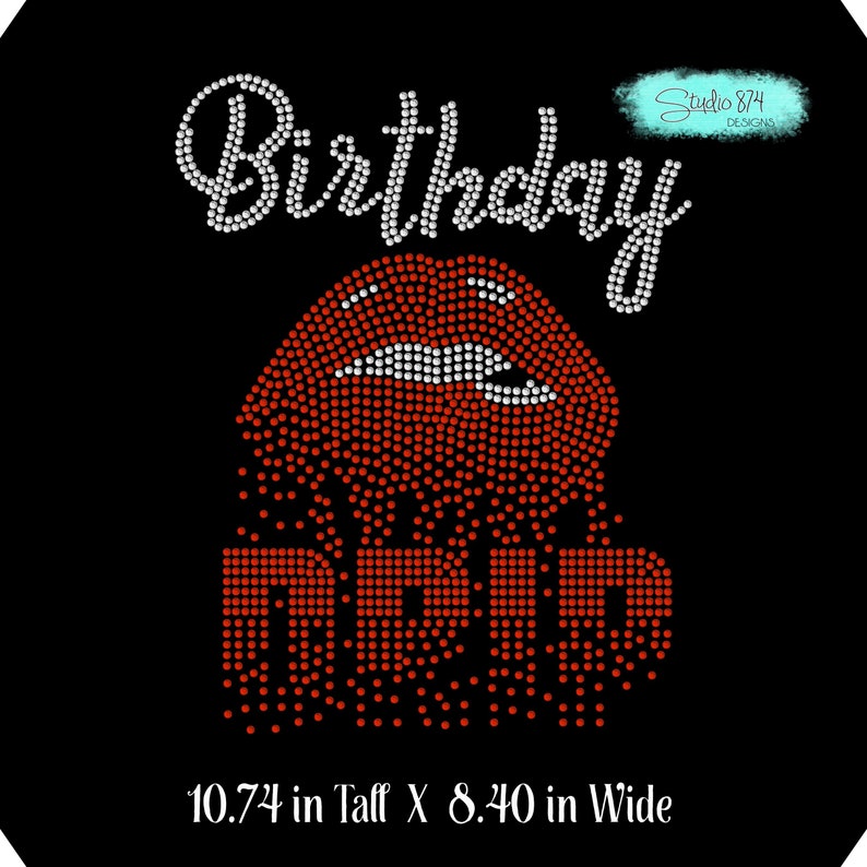 Download Birthday Drip Rhinestone Instant Download SVG EPS Digital ...