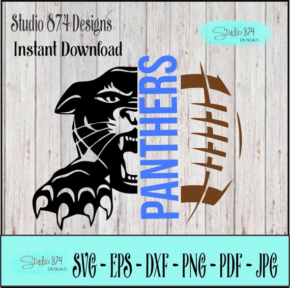 Panthers Mascot Vector SVG HTV Transfer Template - Football School Instant Download