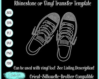 Converse Rhinestone SVG Template - Sticky Flock EPS Digital Download