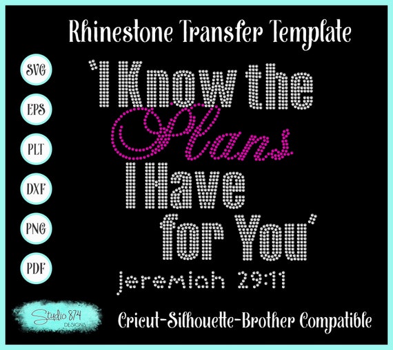 Faith Rhinestone SVG Template - EPS Instant Download - I Know the Plans Digital File