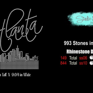 Atlanta Skyline Rhinestone SVG Transfer Template - Digital Download EPS ...
