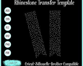Strass Cheer Bow SVG-ontwerp - EPS Instant Download Sticky Flock-sjabloon