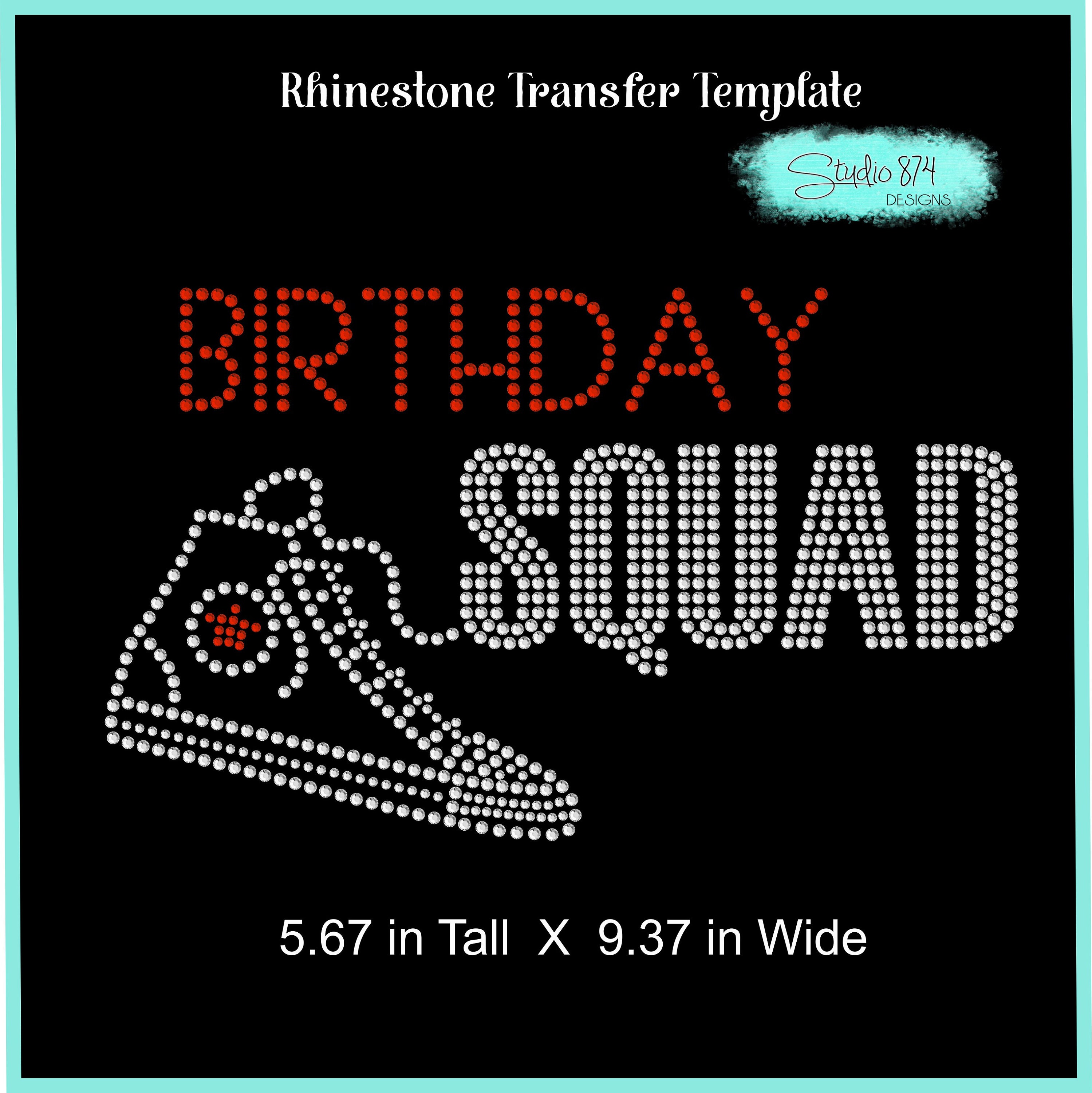 Download Birthday Squad Rhinestone Instant Download SVG EPS Digital | Etsy