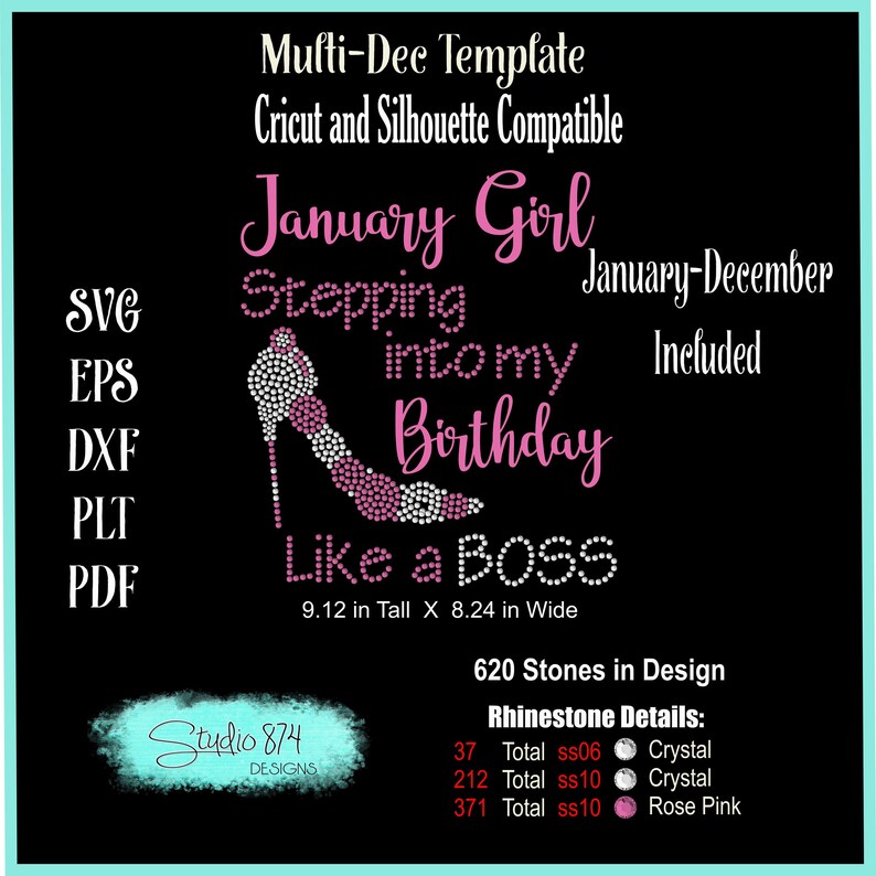 Download Stepping into my Birthday Rhinestone Multi-Dec Instant ...