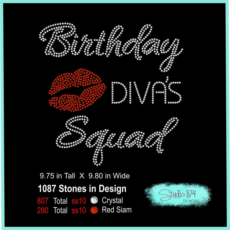Download Birthday Diva-Queen Rhinestone Template Bundle SVG Cut ...