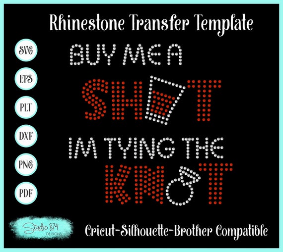 Bacehlorette Rhinestone SVG Transfer Template for Bride-Wedding party