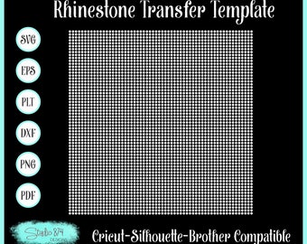 Rhinestone SVG Digital Download - 10x10 Rhinestone Sheet Sticky Flock