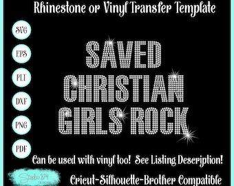 Faith Rhinestone SVG Digital Template - Christain Faux Rhinestone Design Sticky Flock Download