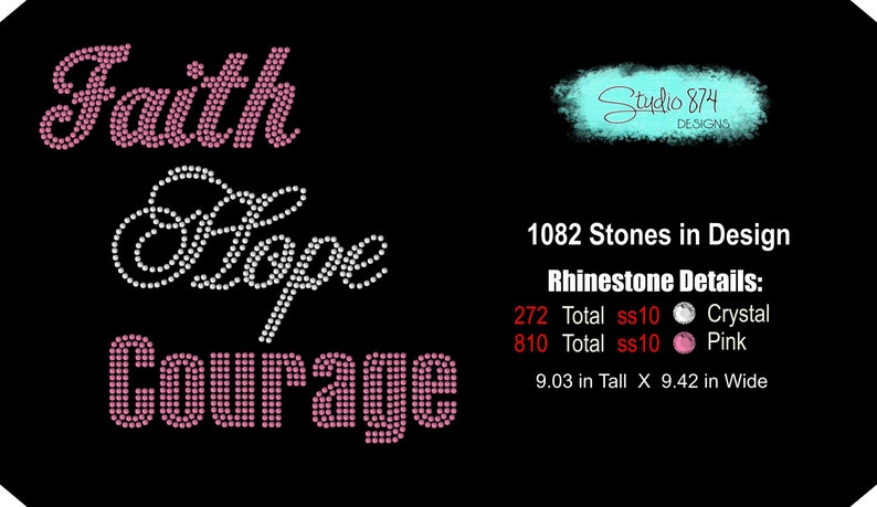 Cancer Awareness Ribbon Rhinestone SVG, EPS Digital Transfer Template ...