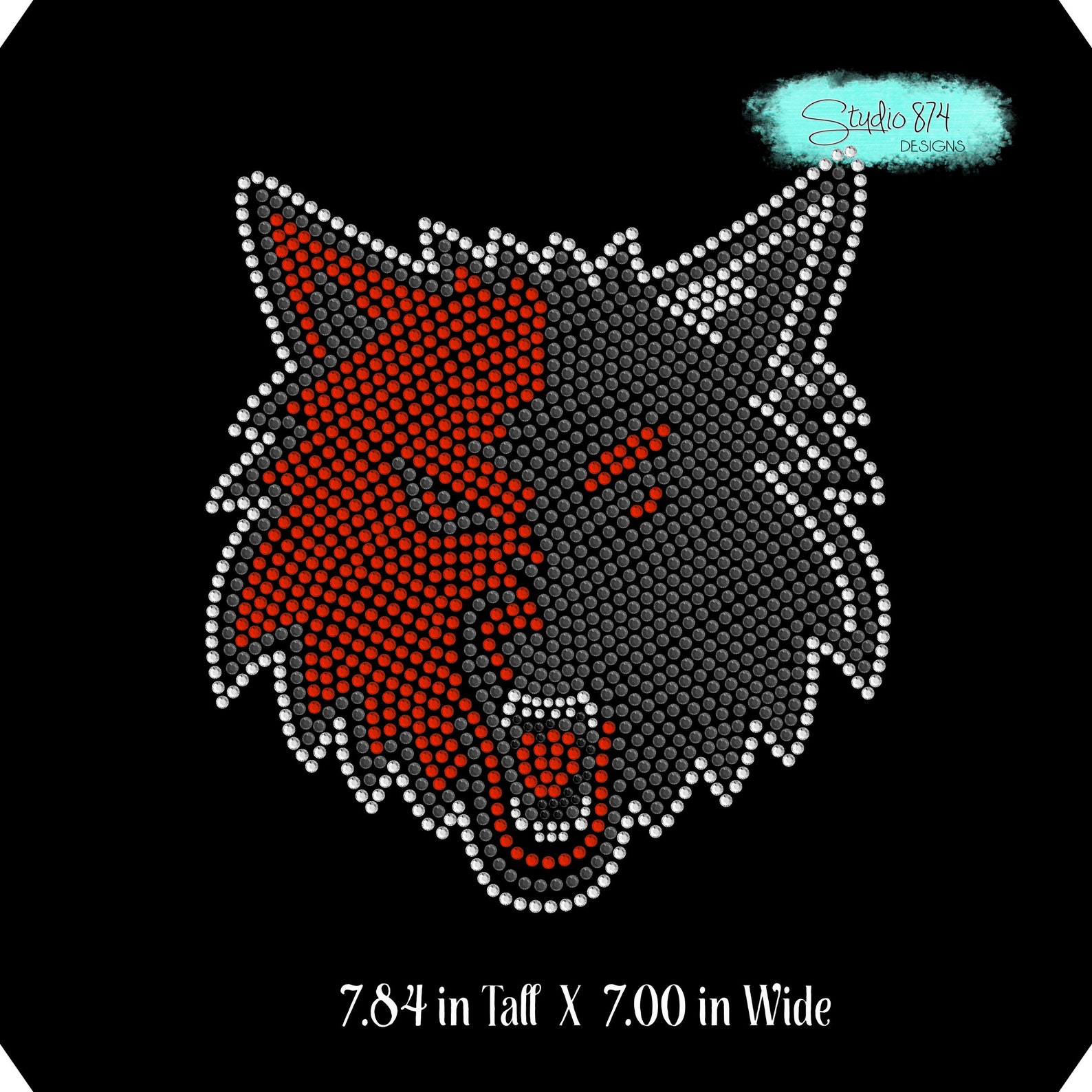 Wolves Rhinestone Letters Wolves Wolf Mascot Rhinestone Transfer Template School - Etsy