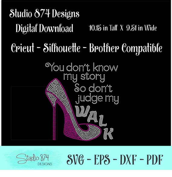 Rhinestone SVG Transfer Template - EPS Instant Download - Shoe Sticky Flock Stencil