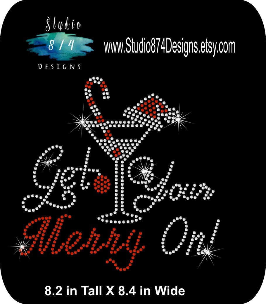 Rhinestone Iron On Transfer Christmas Shirt Holiday Sassy Etsy