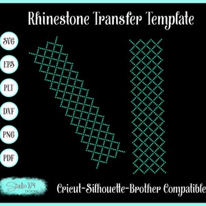 Cheer Bow - Lattice - Rhinestone Transfer Template - Digital Download - SVG Cut File - Stencil Pattern - Sticky Flock
