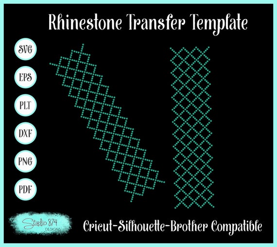 Cheer Bow - Lattice - Rhinestone Transfer Template - Digital Download - SVG Cut File - Stencil Pattern - Sticky Flock