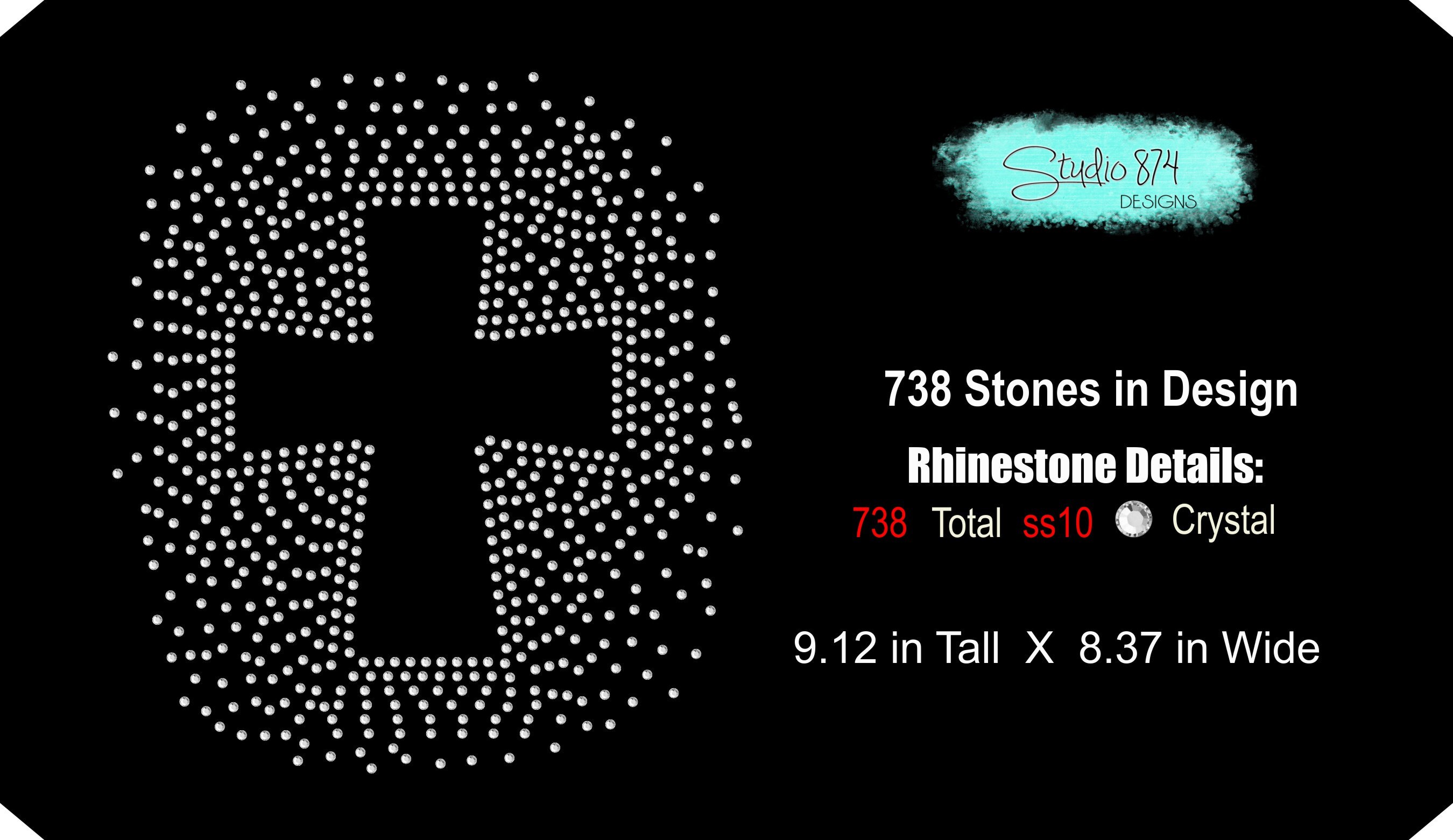 Rhinestone Cross SVG Template - Faux Rhinestone Design - Sticky Flock ...